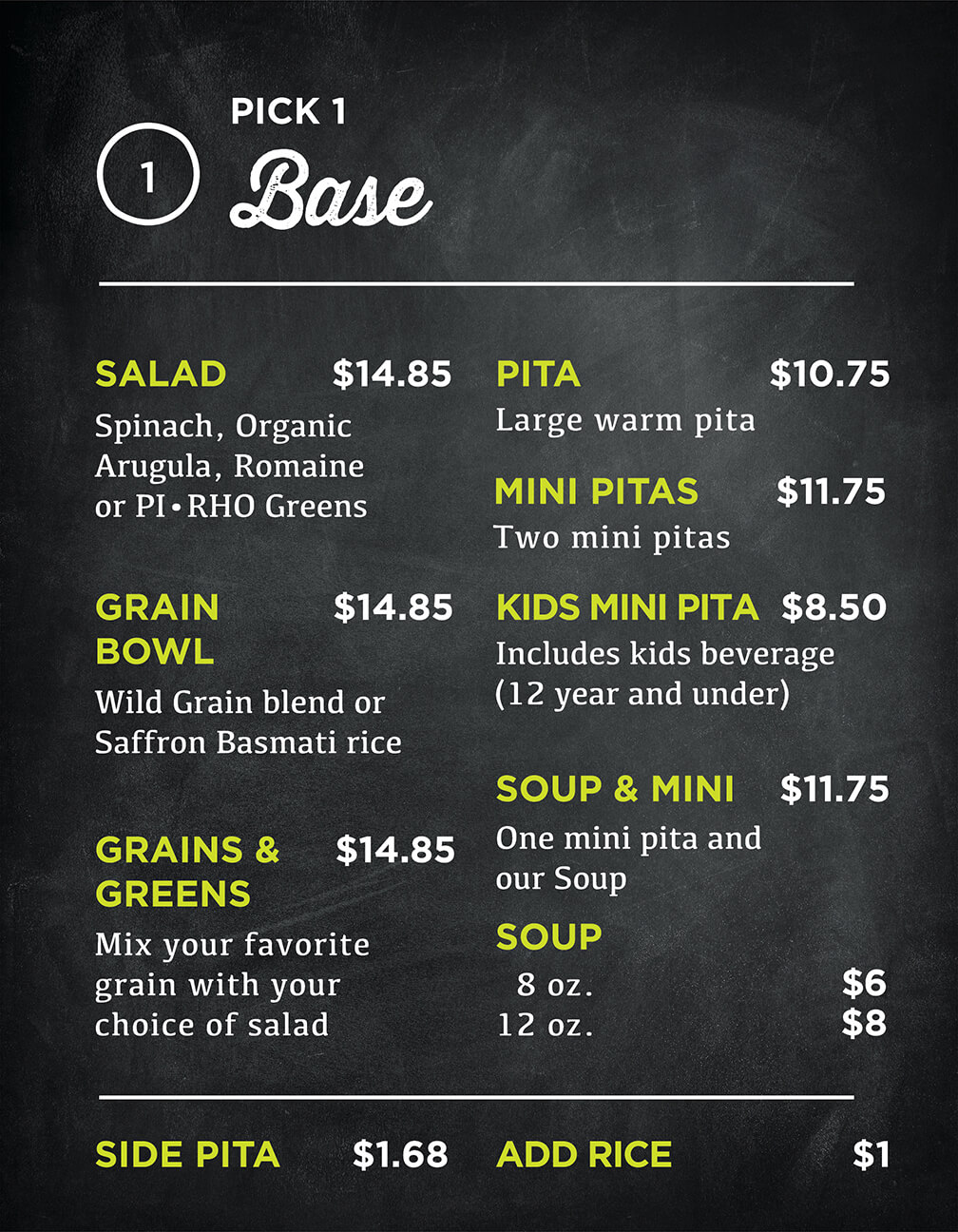 Menu | PIRHO Fresh Greek Grill